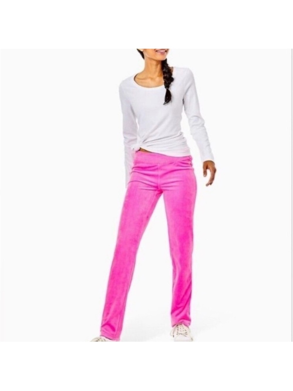 Lilly Pulitzer Hot Pink Velvet dosey Pants